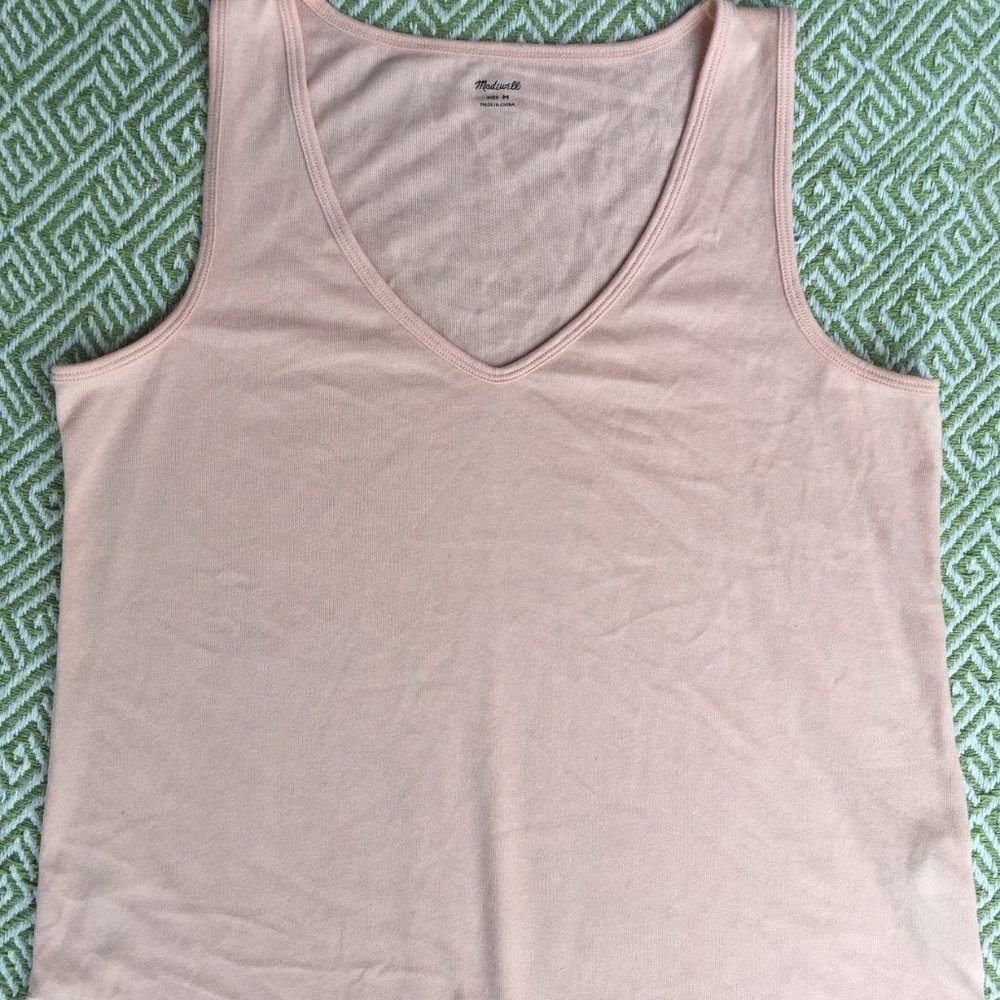 Madewell Muted Blush Tomboy V-Neck Tank Top